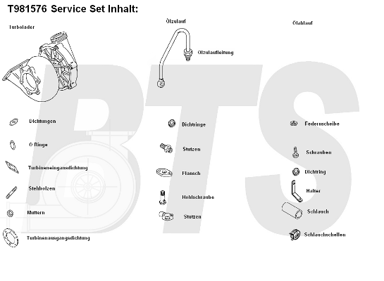 Compresor,sistem de supraalimentare T981576 BTS Turbo